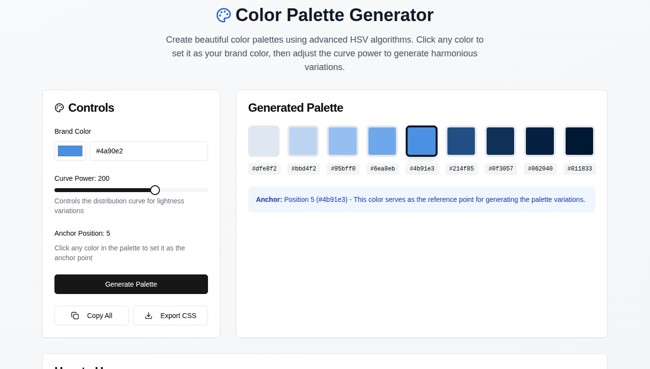 Color Palette Generator