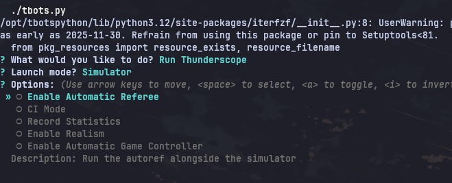 Thunderbots CLI