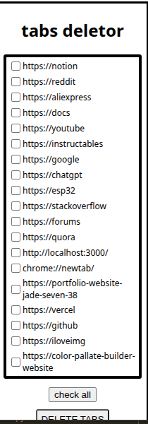 Tabs Deleting Extension